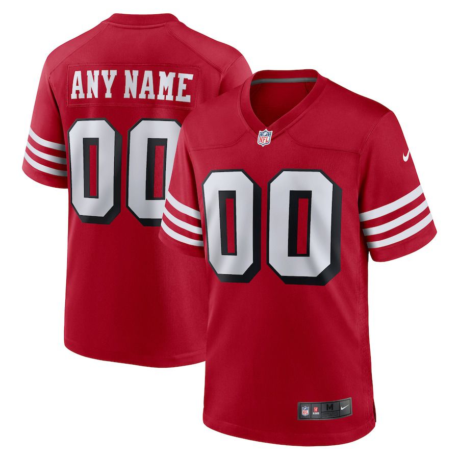 Men San Francisco 49ers Nike Scarlet Alternate Custom Game NFL Jersey